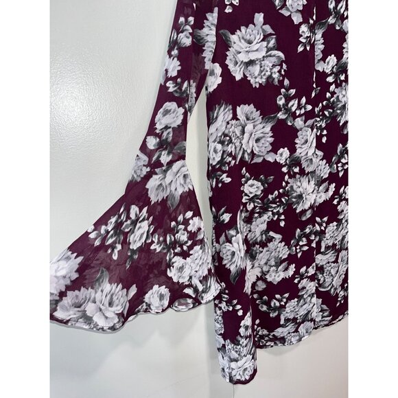 Floral Bell Sleeve Dress By Speechless‎ - Large - Picture 3 of 7